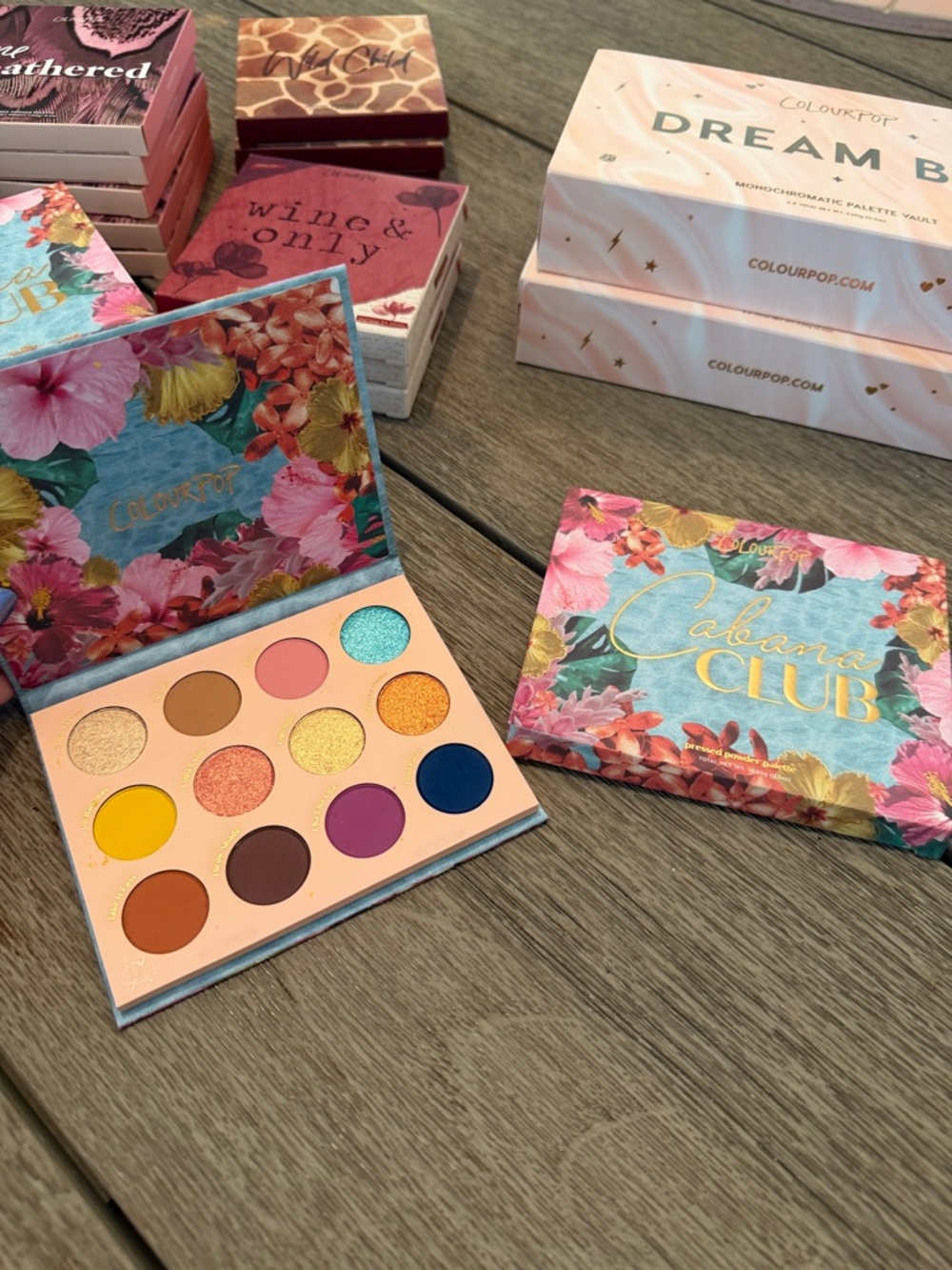 ColourPop Cabana Club Eyeshadow Palette — Pink, Turquoise, Gold & Yellow Shades
